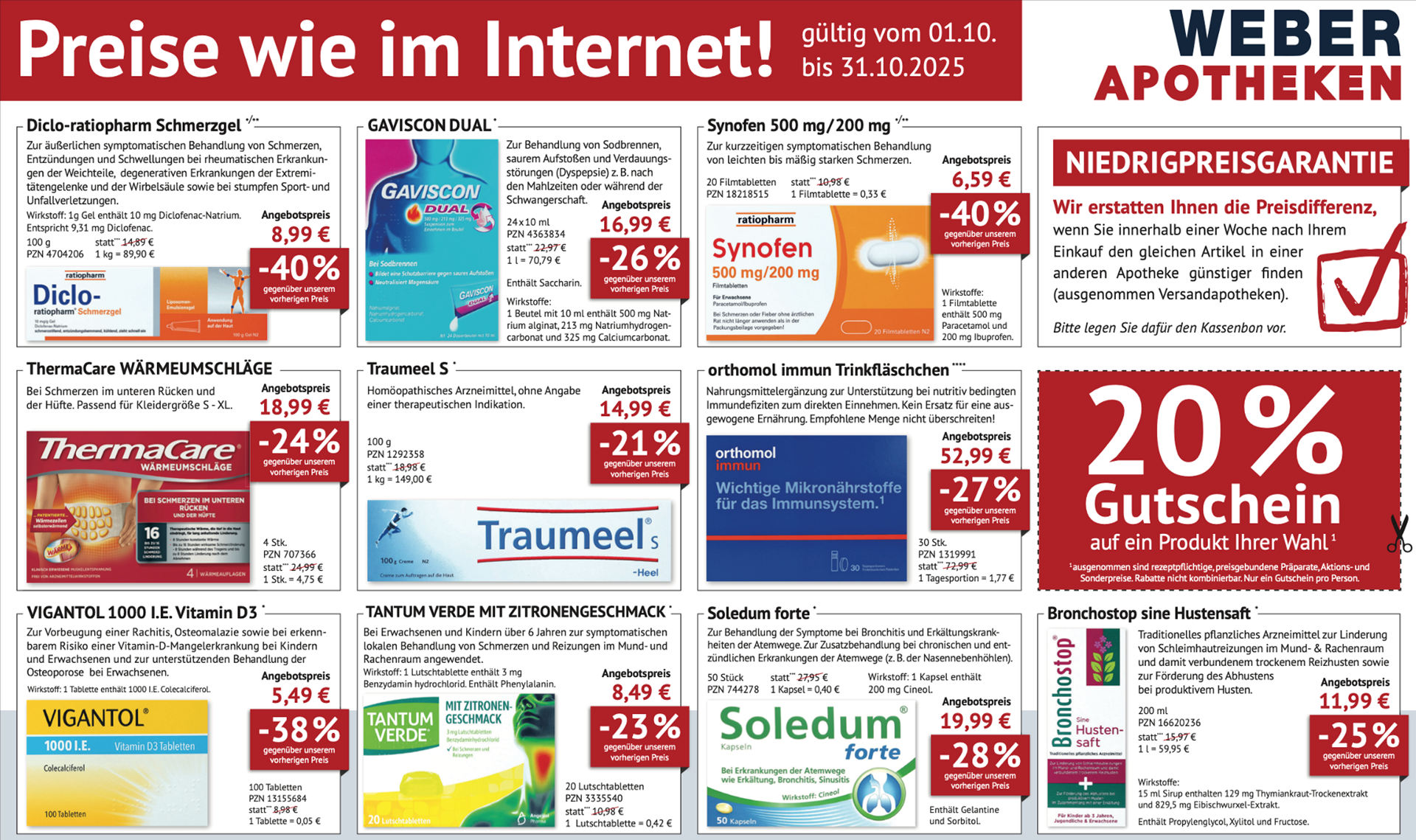 Oktober Angebot 25 Oktober Angebot 25