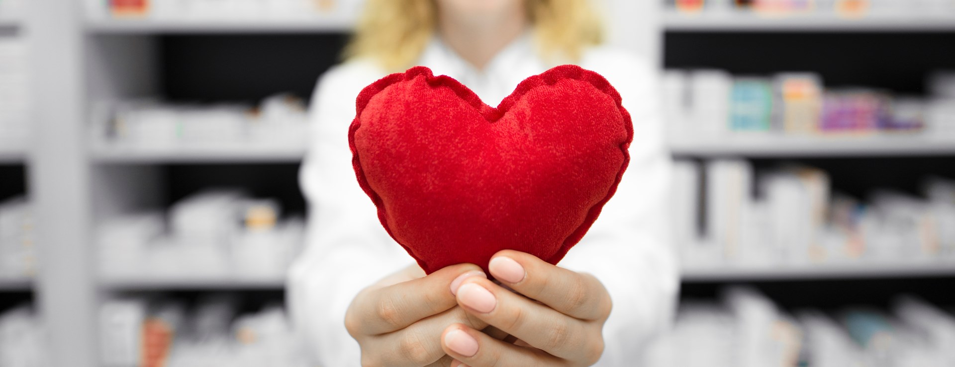 Pharmacist Drug Store Holding Heart Pharmacist Drug Store Holding Heart